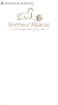 Mobile Screenshot of bonheur-alpacas.com