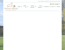 Tablet Screenshot of bonheur-alpacas.com